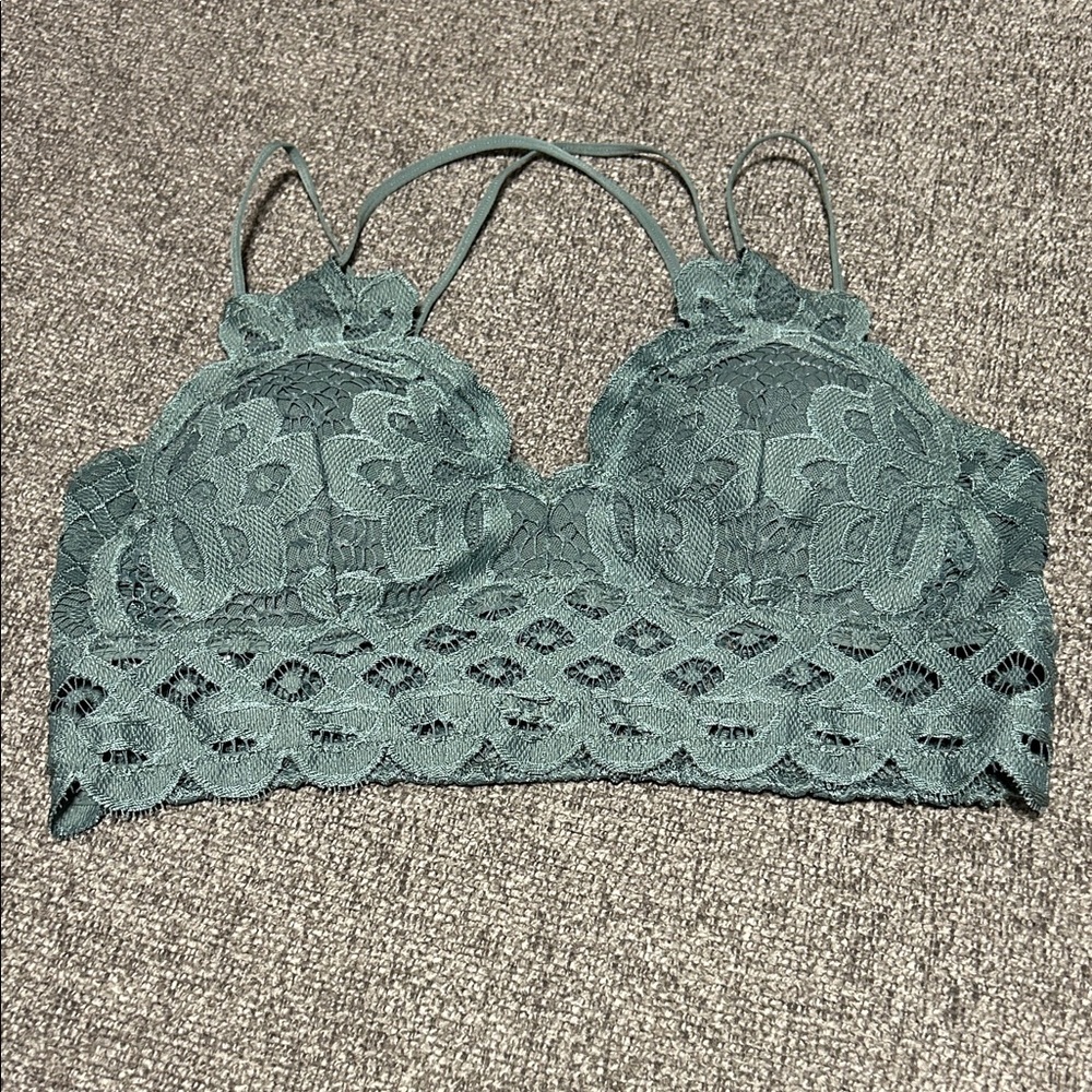 Wishlist Lace Bralette in Teal